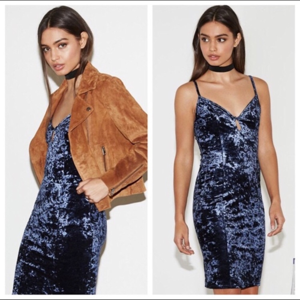 NWT Kendall & Kylie Crushed Velvet Dress